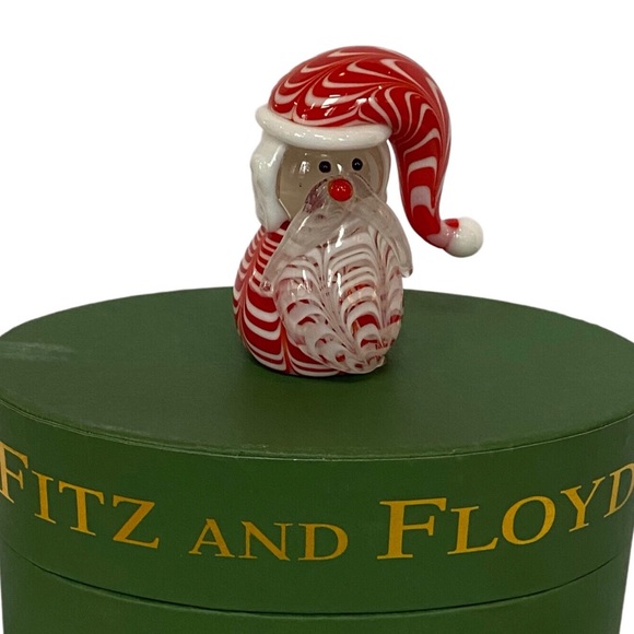 FITZ & FLOYD Glass Santa - Picture 2 of 13
